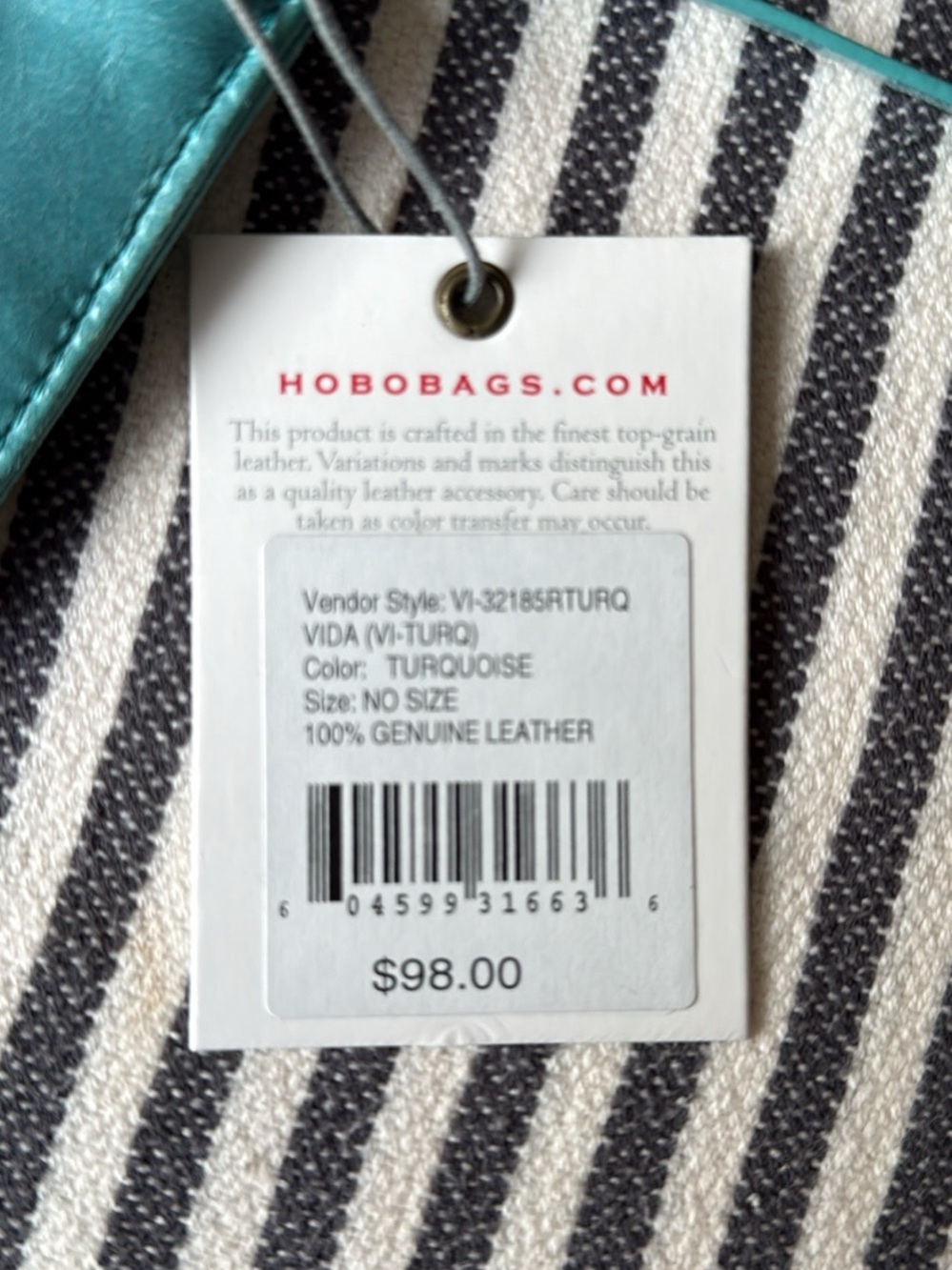 HOBO Turquoise Leather Wristlet Clutch - Picture 5 of 5